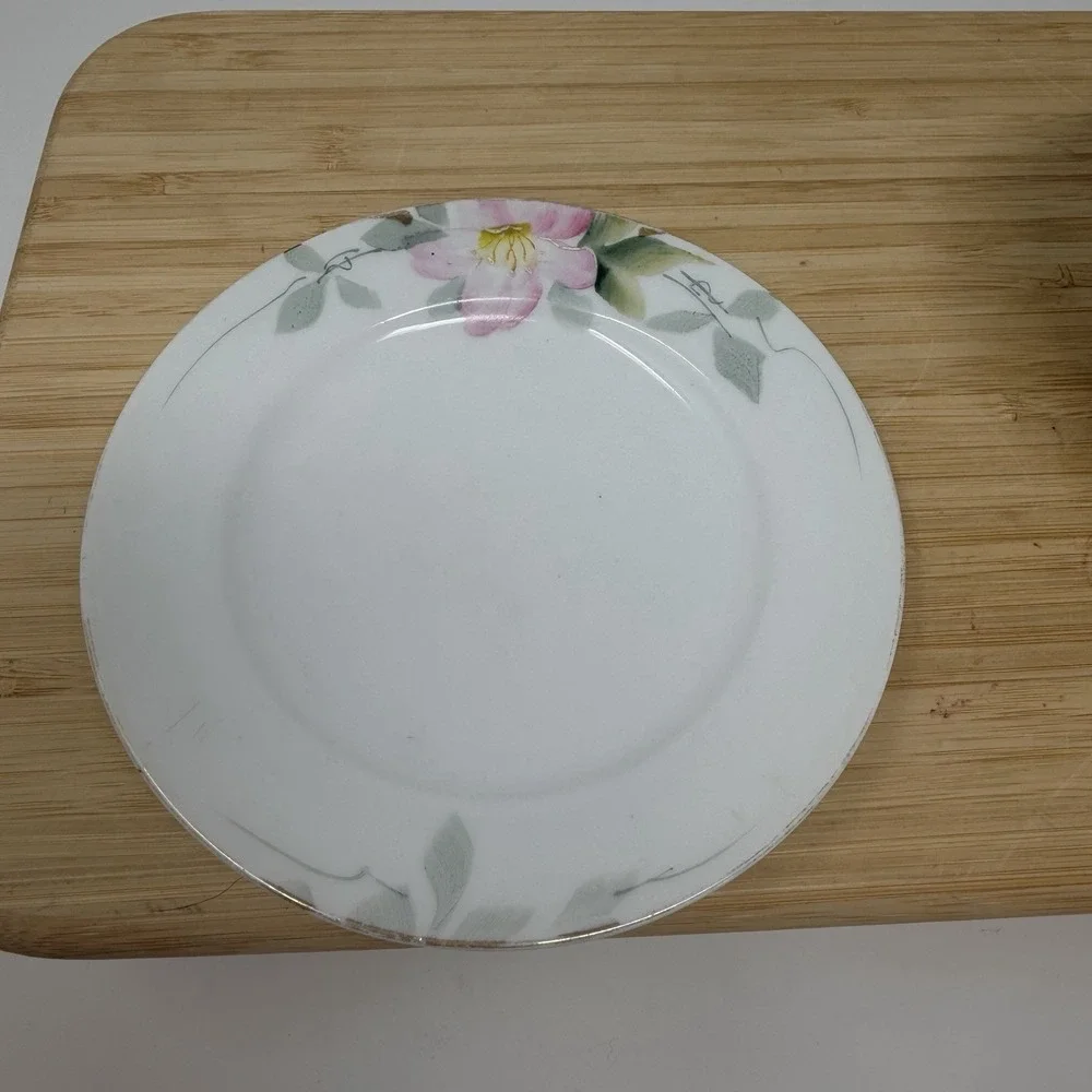 Vintage Noritake Azalea 3 Foot Bowl Mayo Cream Plate 19322 Japan Green Stamp - Picture 7 of 15